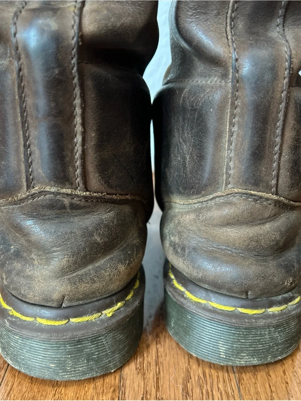 Dr. Martens Industrial Soft Toe Work Boots Leather Men’s Size 8 Brown